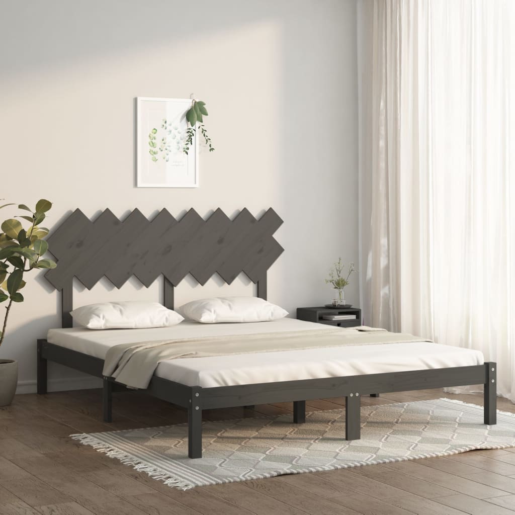 Bed Frame Without Mattress Double Solid Wood