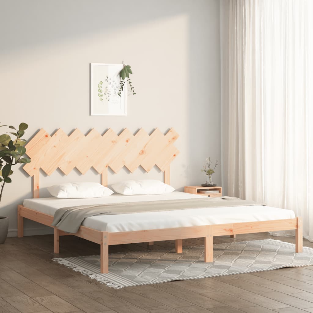 Bed Frame Without Mattress Double Solid Wood