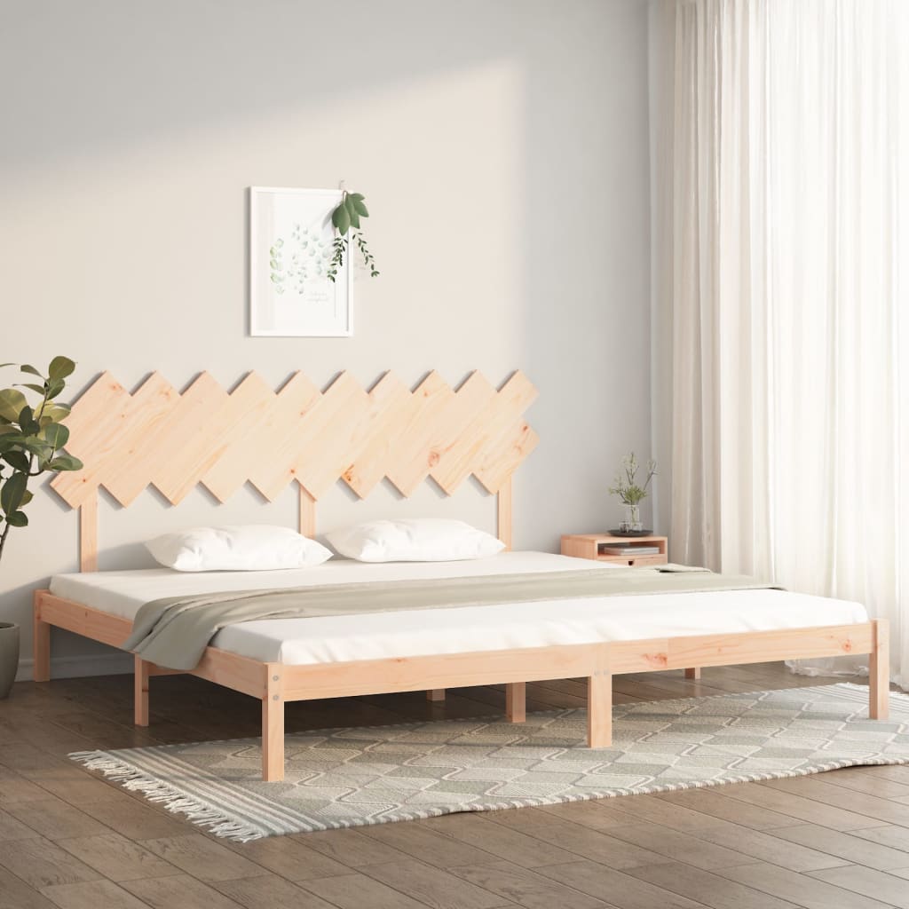 Bed Frame Without Mattress Double Solid Wood
