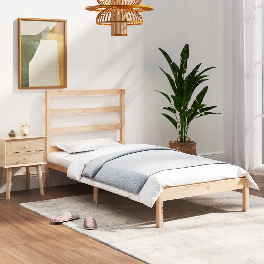 Bed Frame Without Mattress Solid Wood Pine