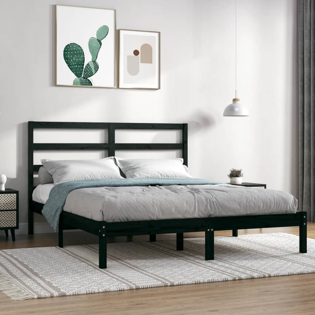 Bed Frame Without Mattress Solid Wood Pine
