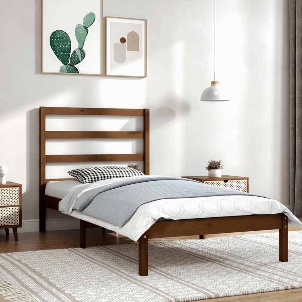 Bed Frame Without Mattress Solid Wood Pine