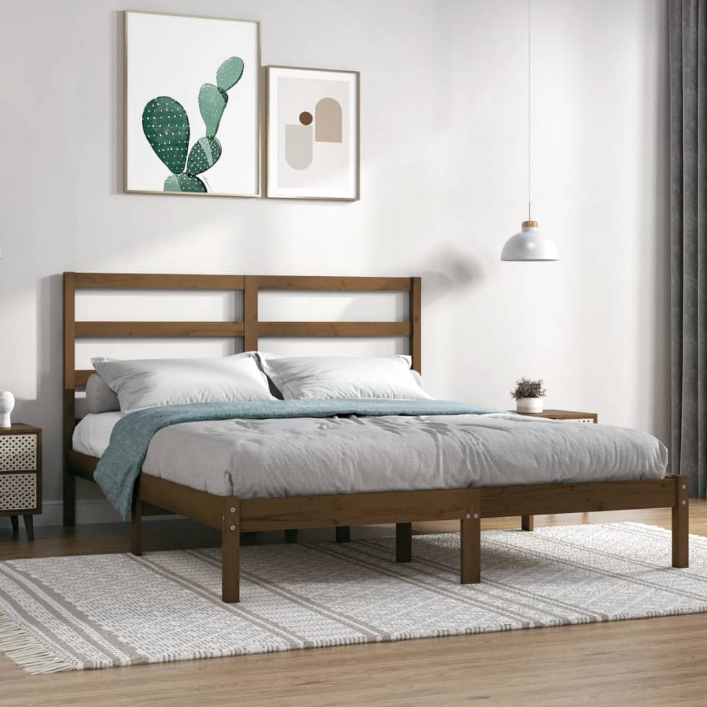 Bed Frame Without Mattress Solid Wood Pine