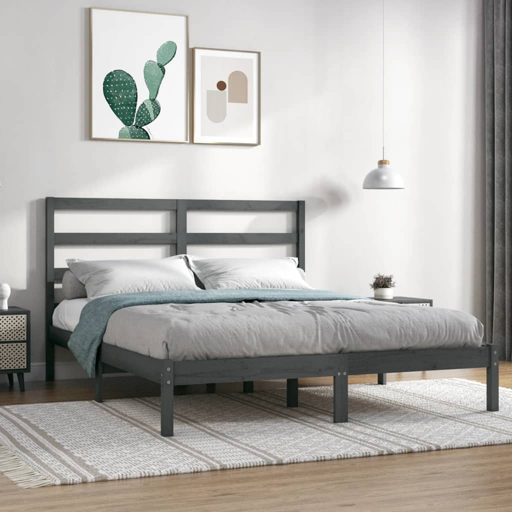Bed Frame Without Mattress Solid Wood Pine