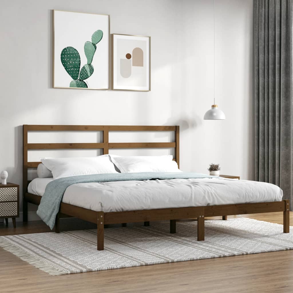 Bed Frame Without Mattress Solid Wood Pine