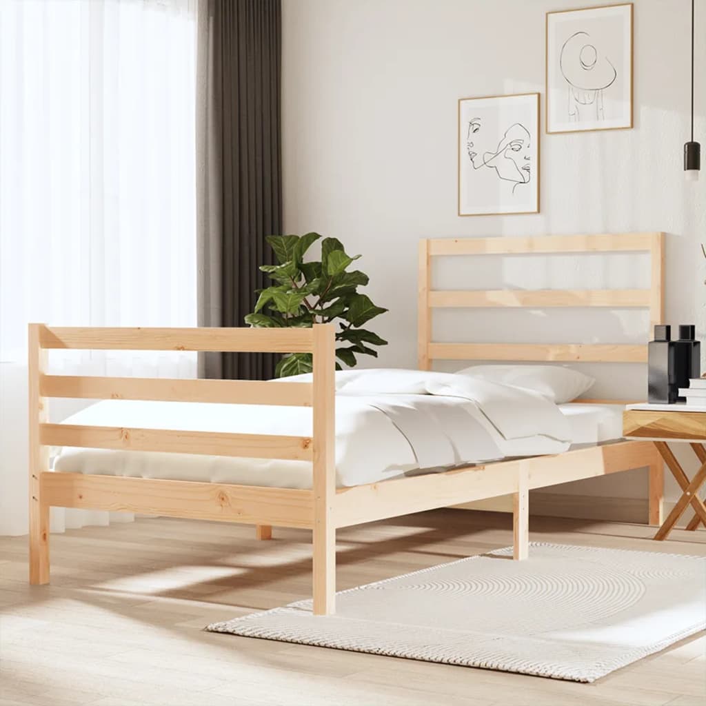 Bed Frame Without Mattress Solid Wood Pine Super King