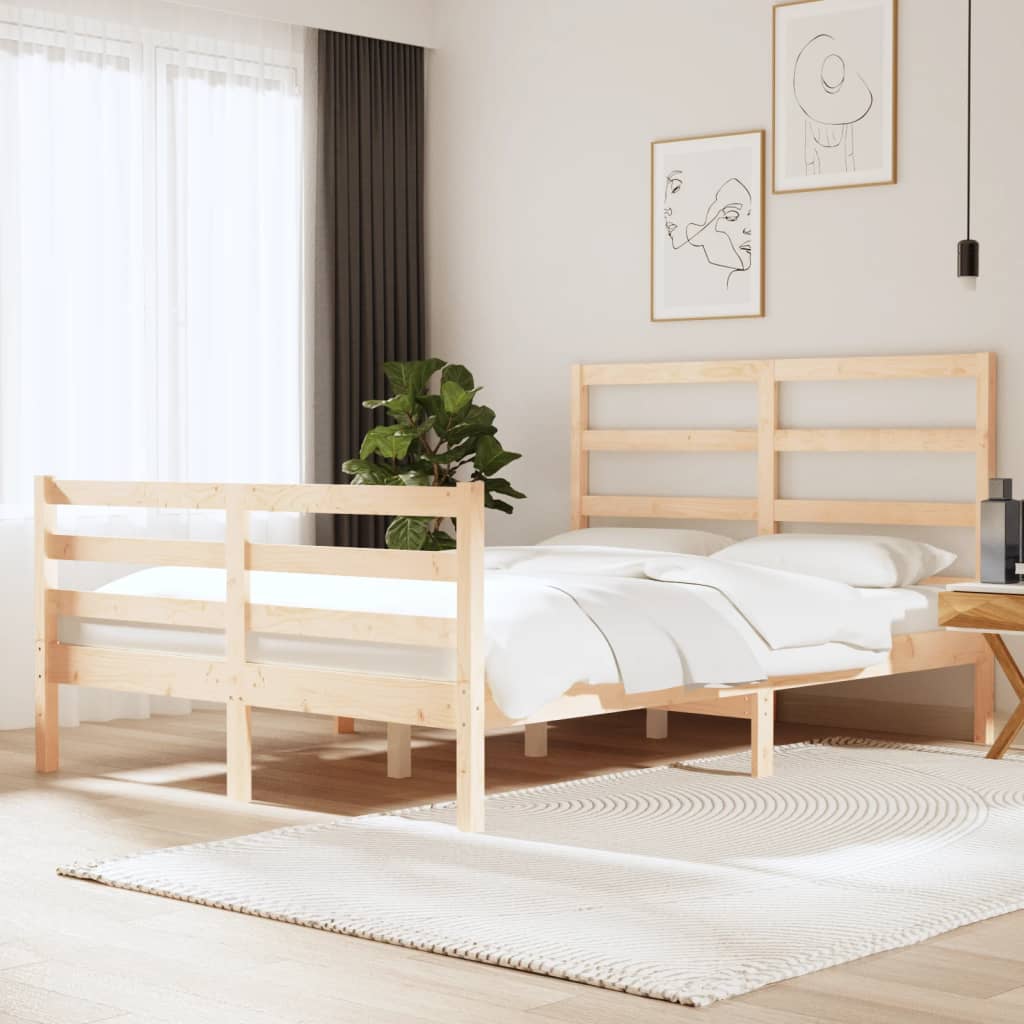 Bed Frame Without Mattress Solid Wood Pine Super King