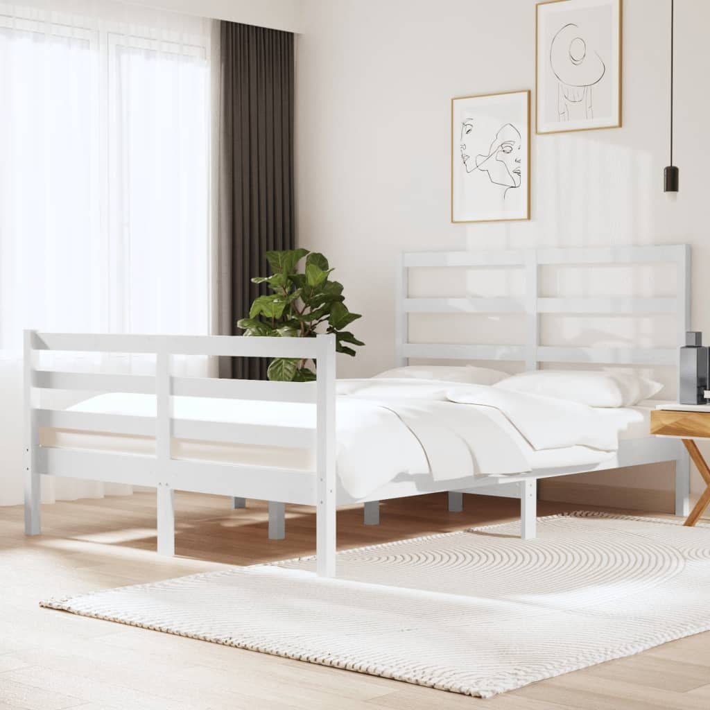 Bed Frame Without Mattress Solid Wood Pine Super King
