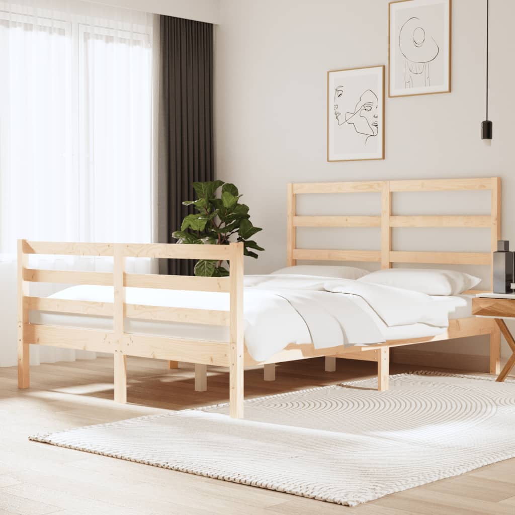 Bed Frame Without Mattress Solid Wood Pine Super King