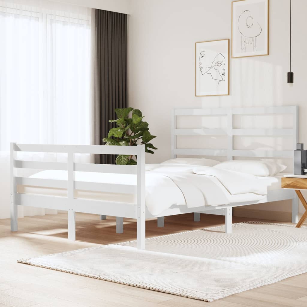 Bed Frame Without Mattress Solid Wood Pine Super King