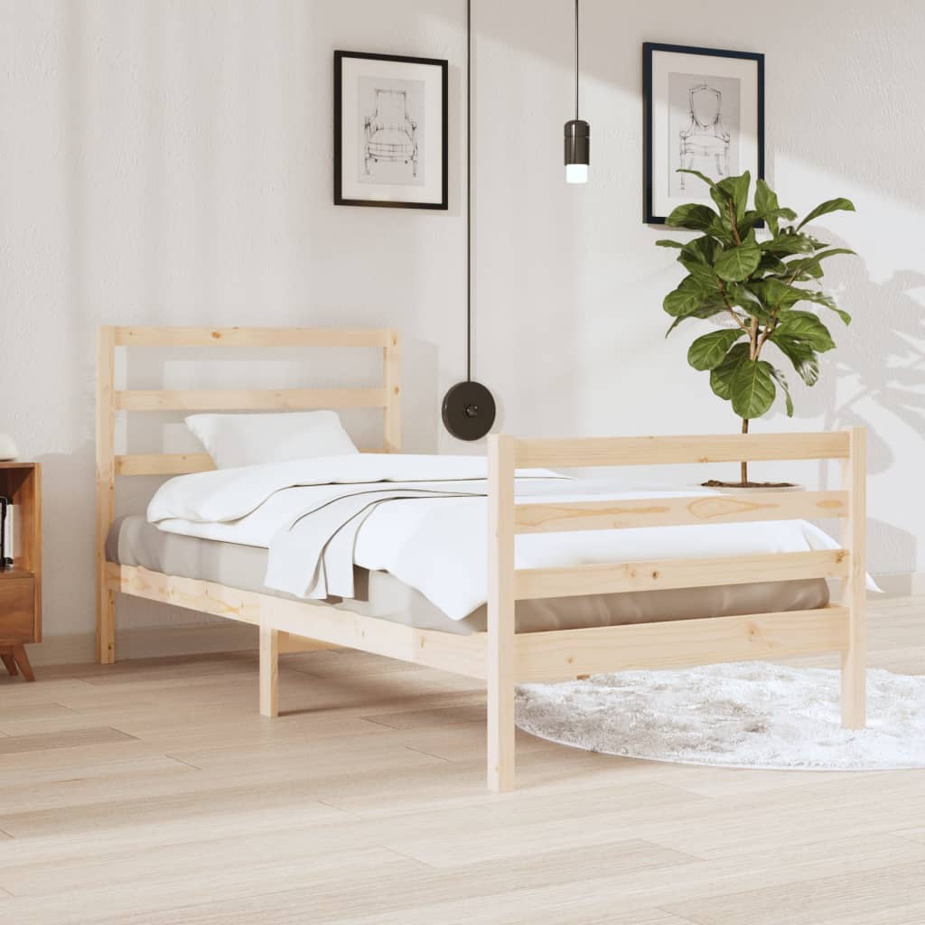 Bed Frame Without Mattress Solid Wood Pine Super King