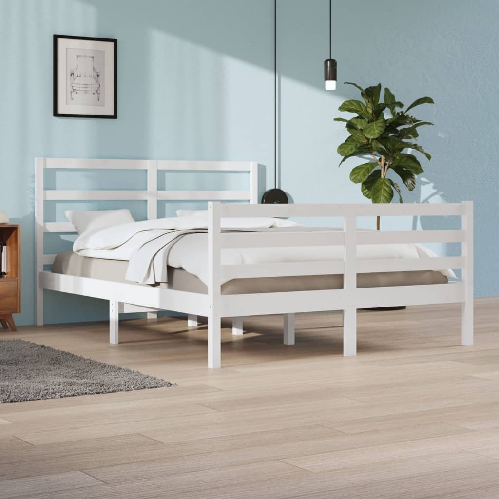 Bed Frame Without Mattress Solid Wood Pine Super King