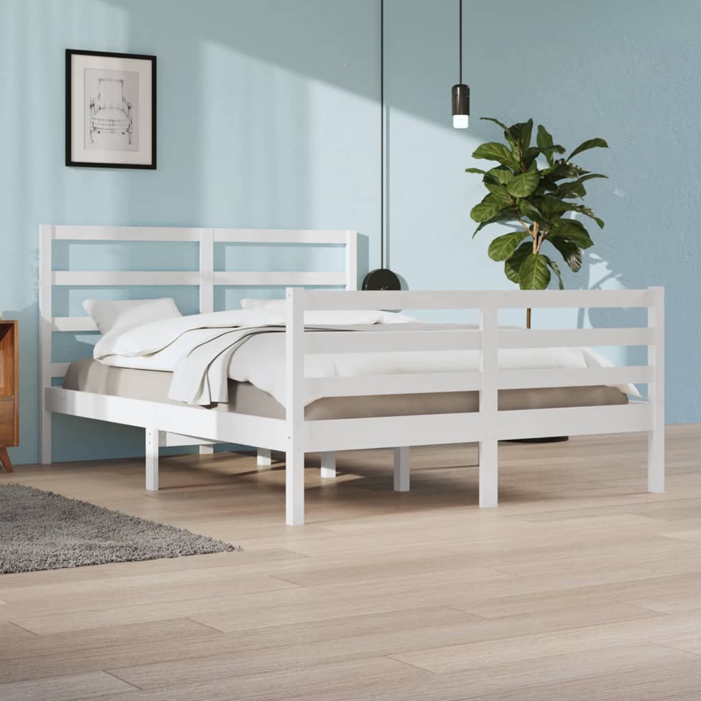 Bed Frame Without Mattress Solid Wood Pine Super King