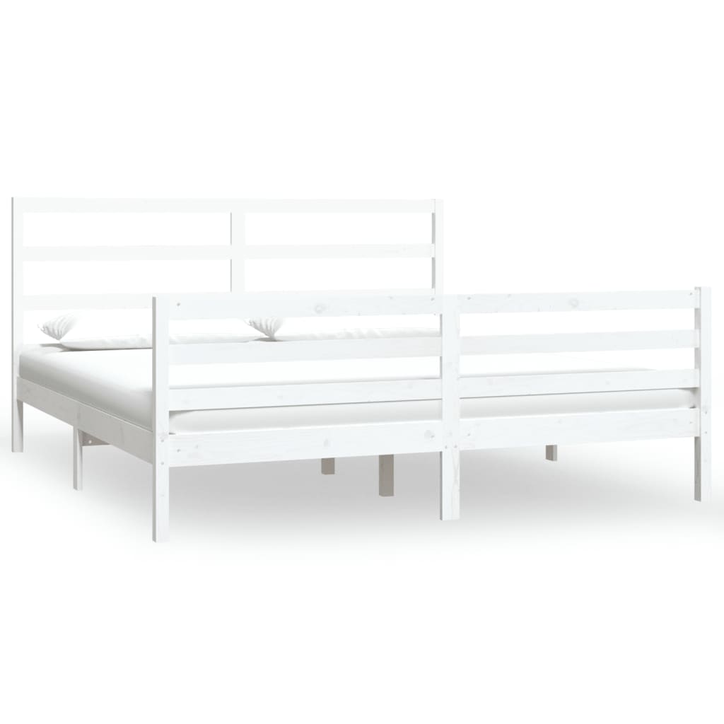 Bed Frame Without Mattress Solid Wood Pine Super King