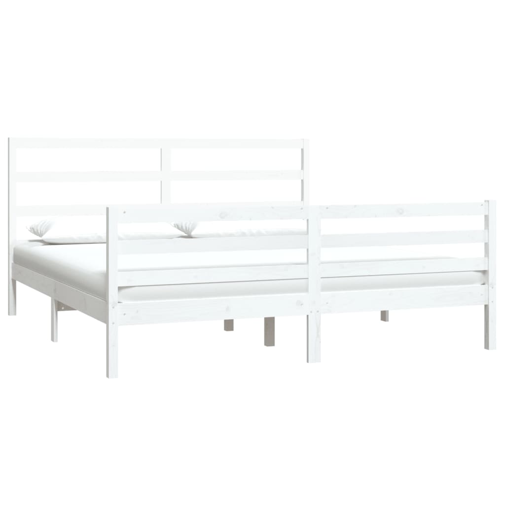 Bed Frame Without Mattress Solid Wood Pine Super King