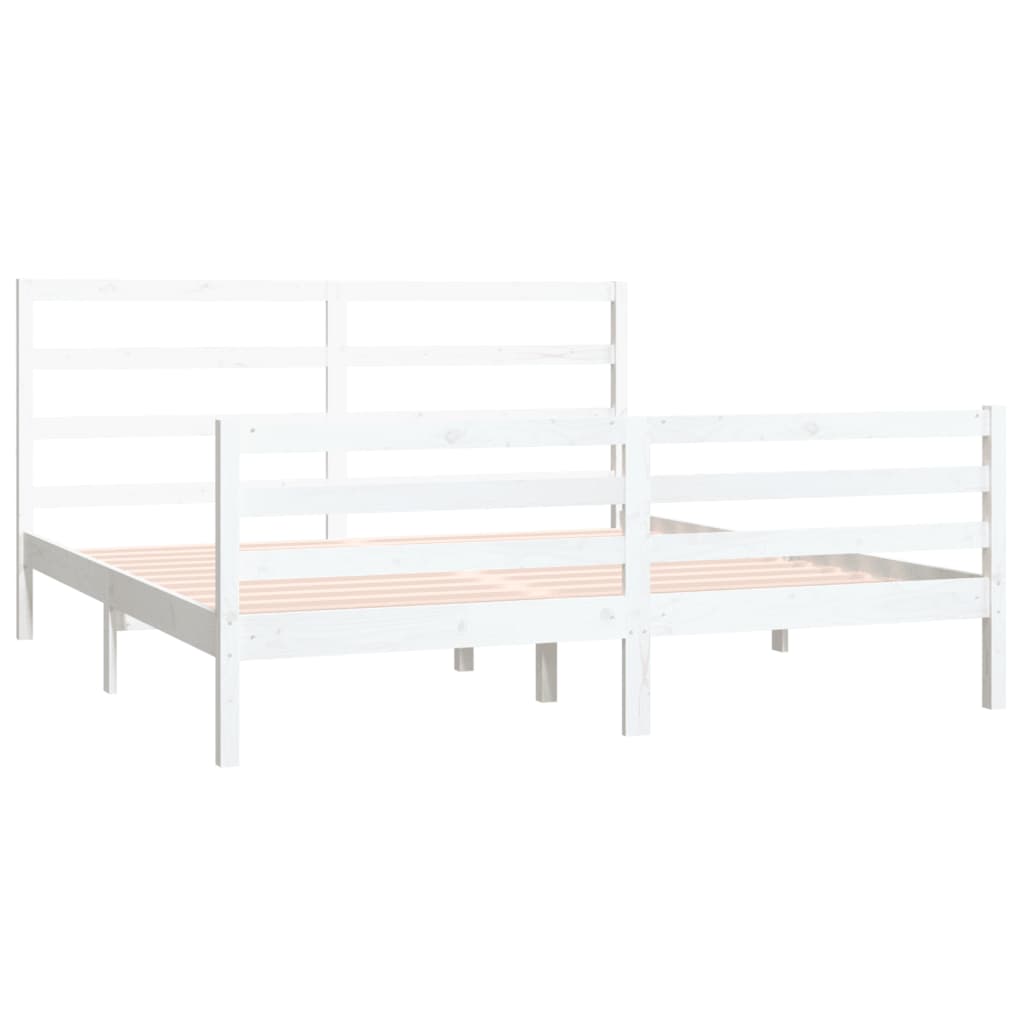Bed Frame Without Mattress Solid Wood Pine Super King