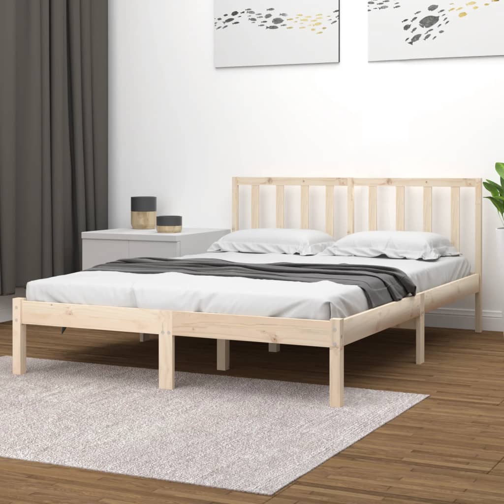 Bed Frame Without Mattress Solid Wood Pine