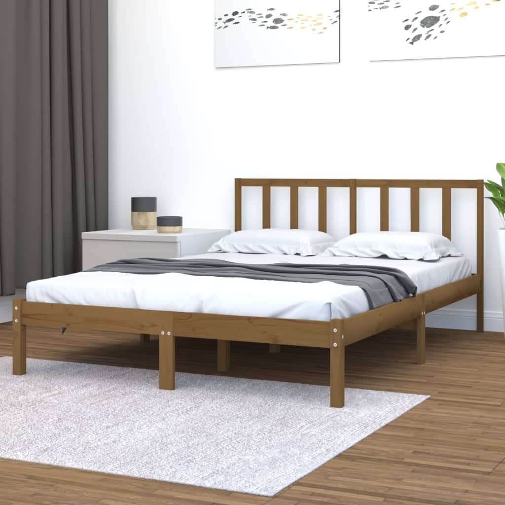 Bed Frame Without Mattress Solid Wood Pine