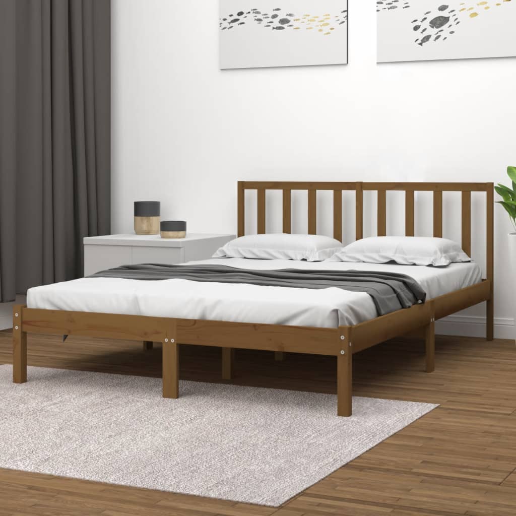 Bed Frame Without Mattress Solid Wood Pine
