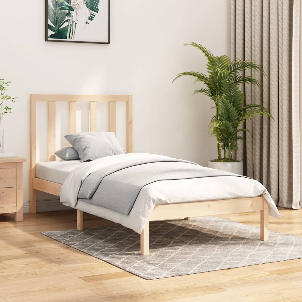 Bed Frame Without Mattress Solid Wood Pine King Size