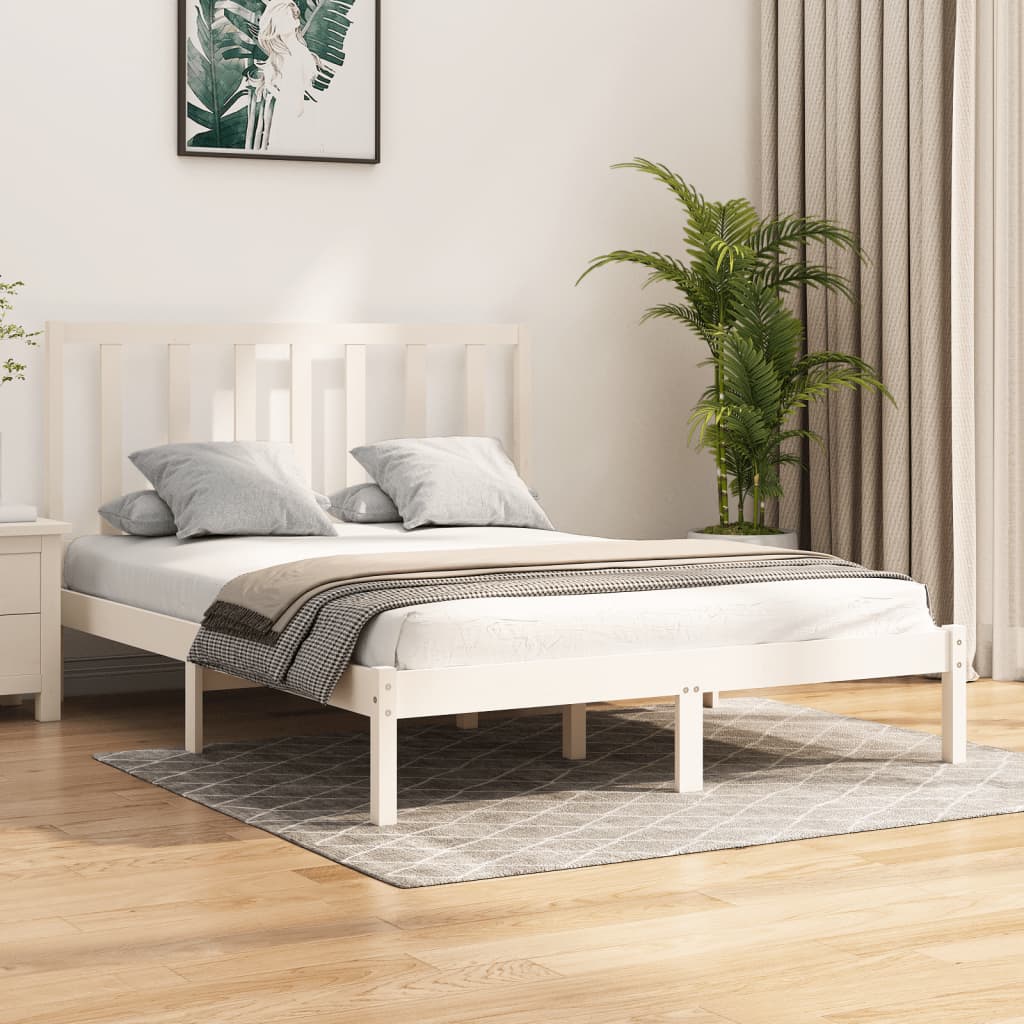 Bed Frame Without Mattress Solid Wood Pine King Size