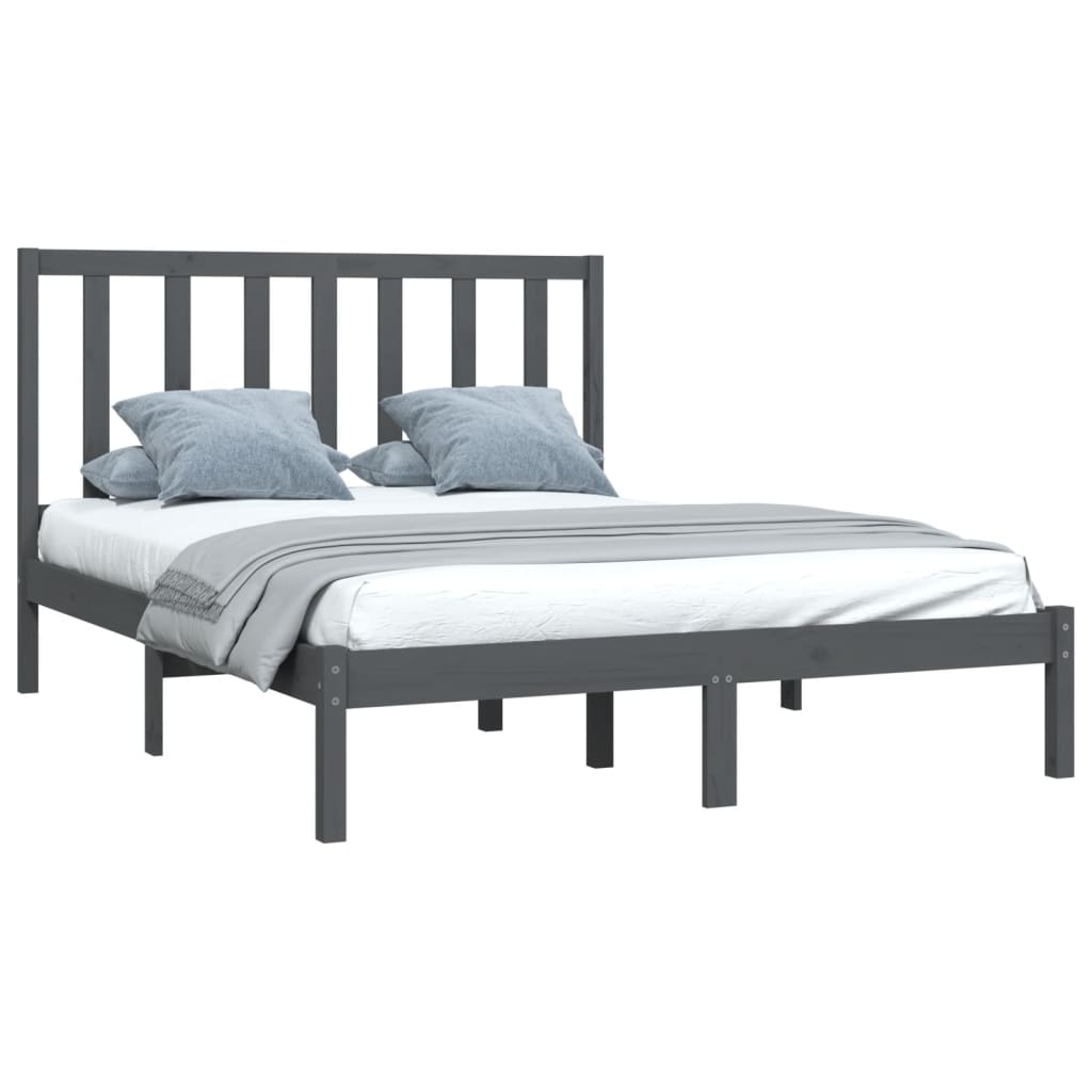 Bed Frame Without Mattress Solid Wood Pine King Size