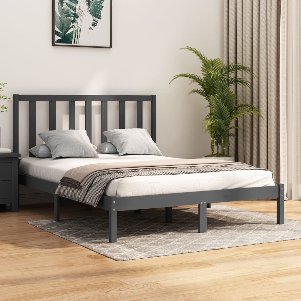 Bed Frame Without Mattress Solid Wood Pine King Size