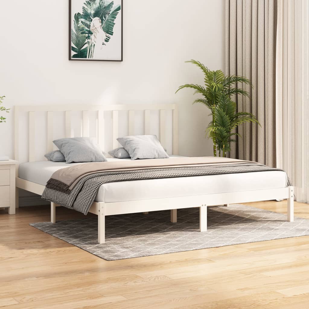 Bed Frame Without Mattress Solid Wood Pine King Size