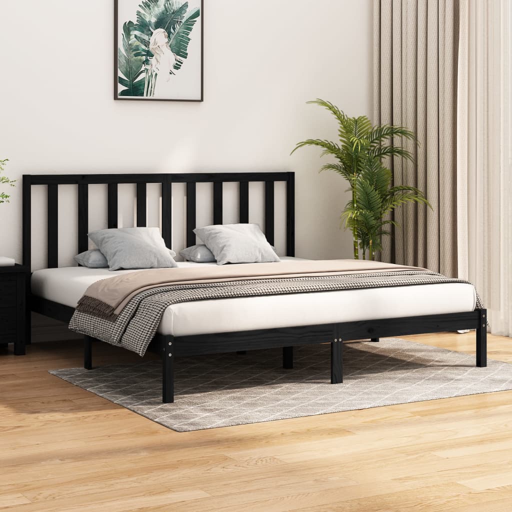 Bed Frame Without Mattress Solid Wood Pine King Size