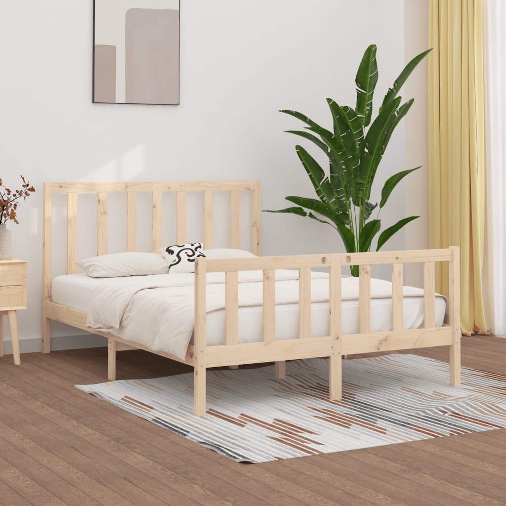 Bed Frame Without Mattress Small Double Solid Wood