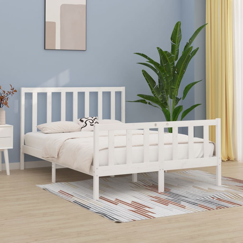 Bed Frame Without Mattress Small Double Solid Wood