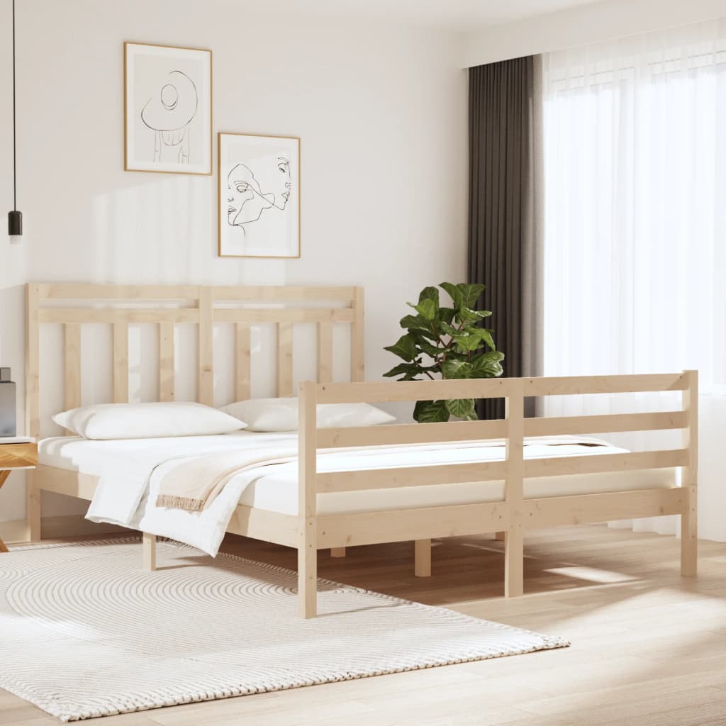 Bed Frame Without Mattress Solid Wood