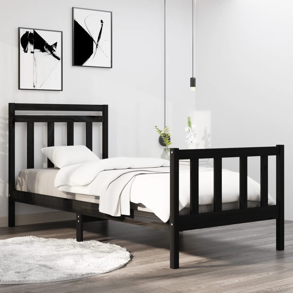 Bed Frame Without Mattress Single Solid Wood