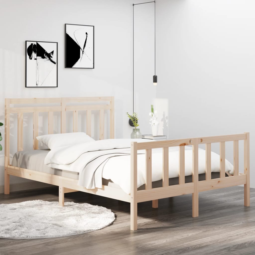Bed Frame Without Mattress Single Solid Wood