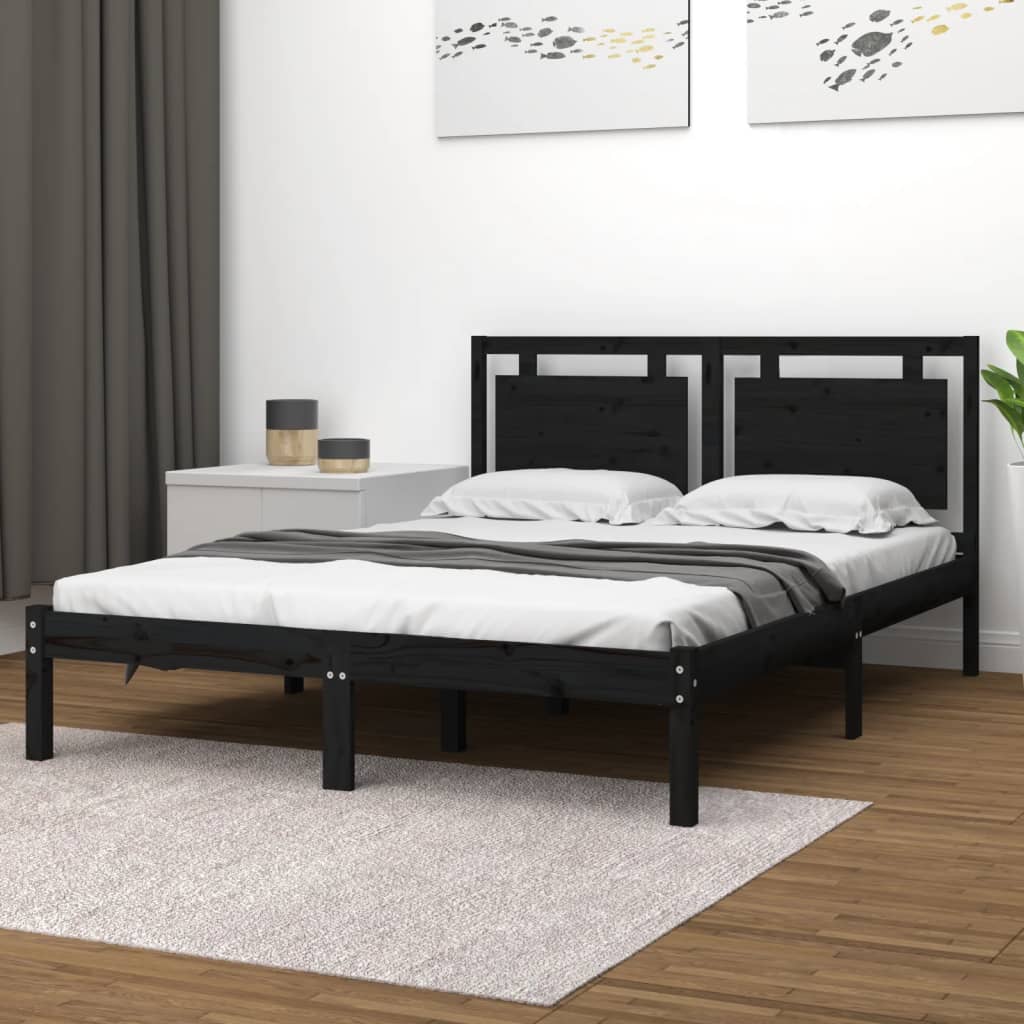 Bed Frame Without Mattress King Size Solid Wood