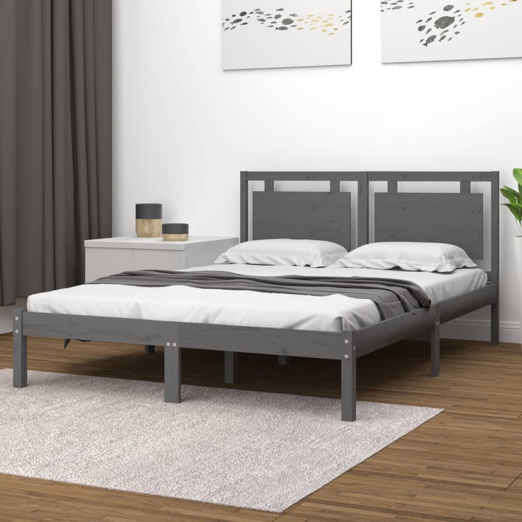 Bed Frame Without Mattress King Size Solid Wood