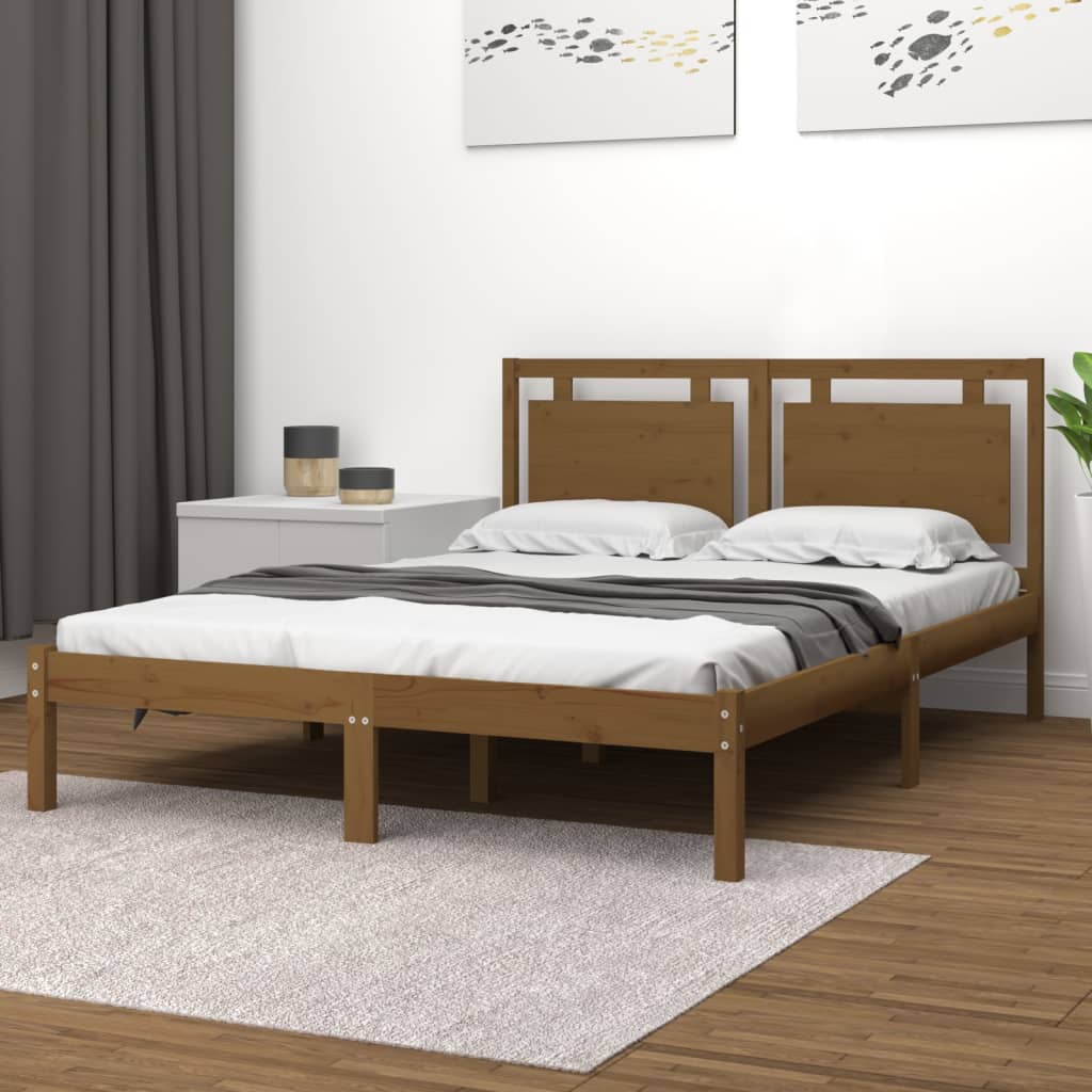 Bed Frame Without Mattress King Size Solid Wood