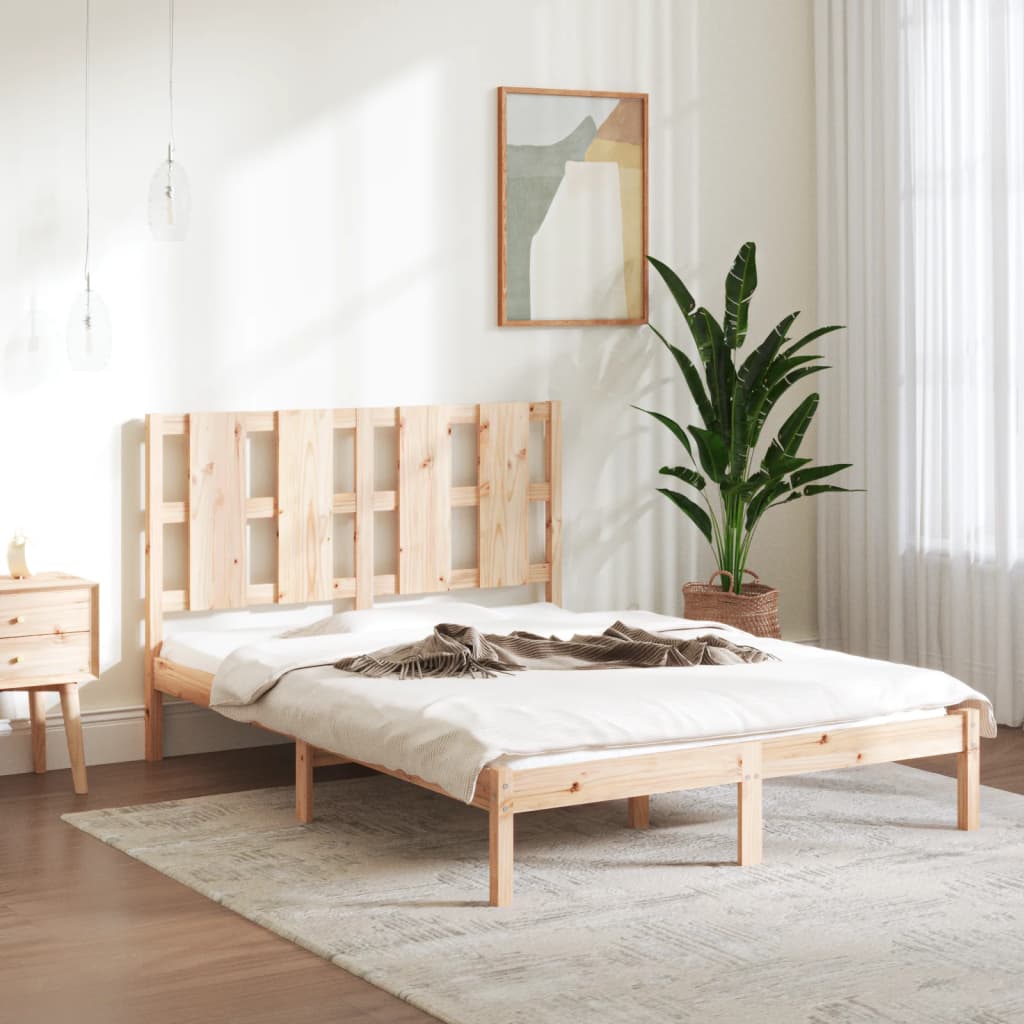 Bed Frame Without Mattress Small Double Solid Wood