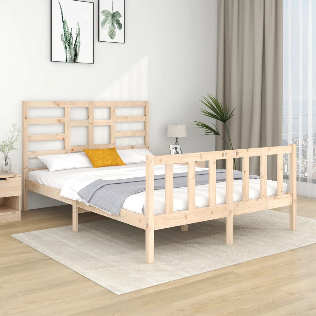 Bed Frame Without Mattress Solid Wood Double
