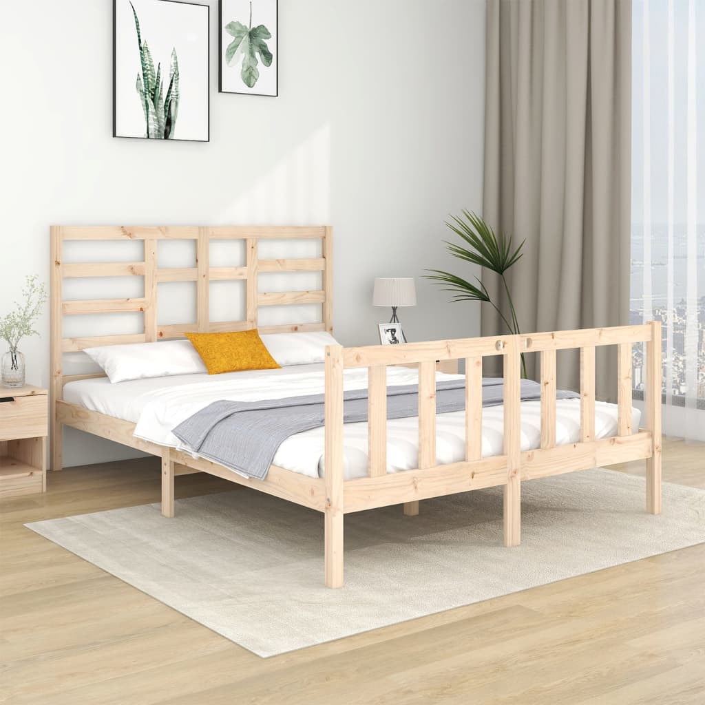 Bed Frame Without Mattress Solid Wood Double