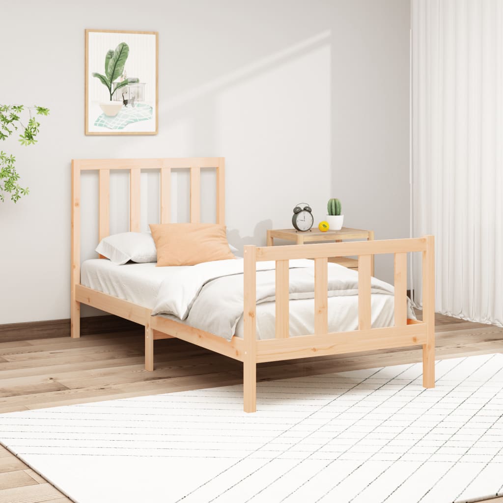 Bed Frame Without Mattress Solid Wood Pine