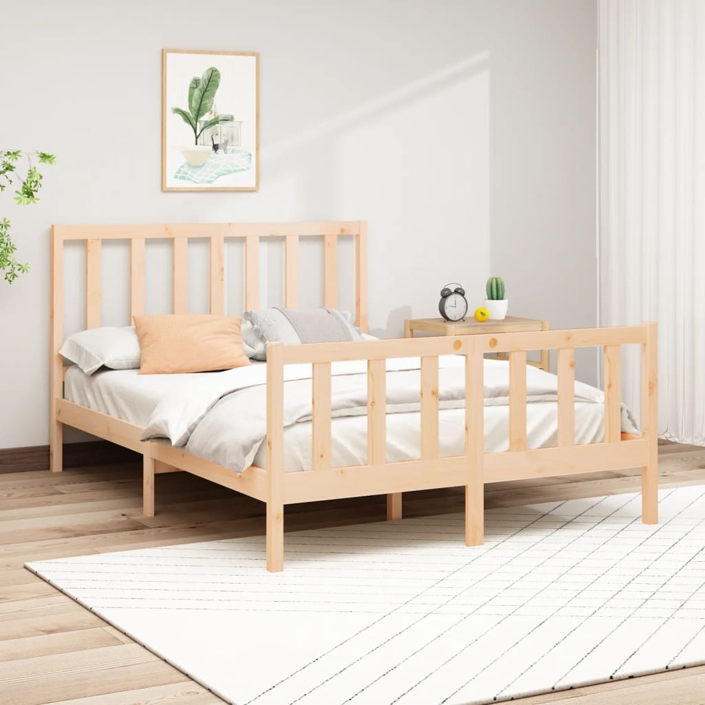Bed Frame Without Mattress Solid Wood Pine