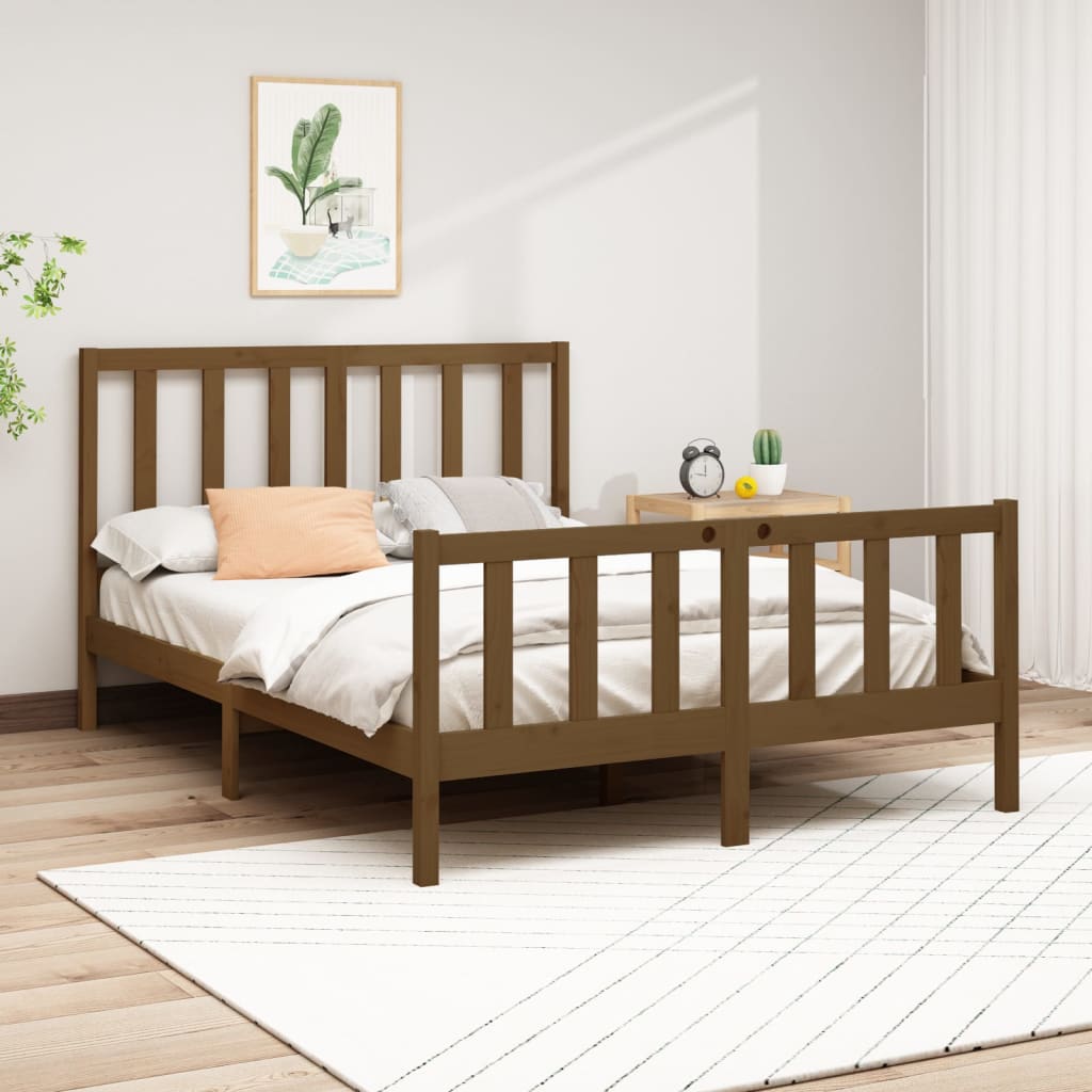 Bed Frame Without Mattress Solid Wood Pine