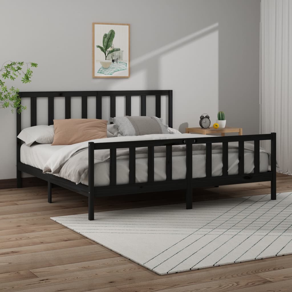 Bed Frame Without Mattress Solid Wood Pine