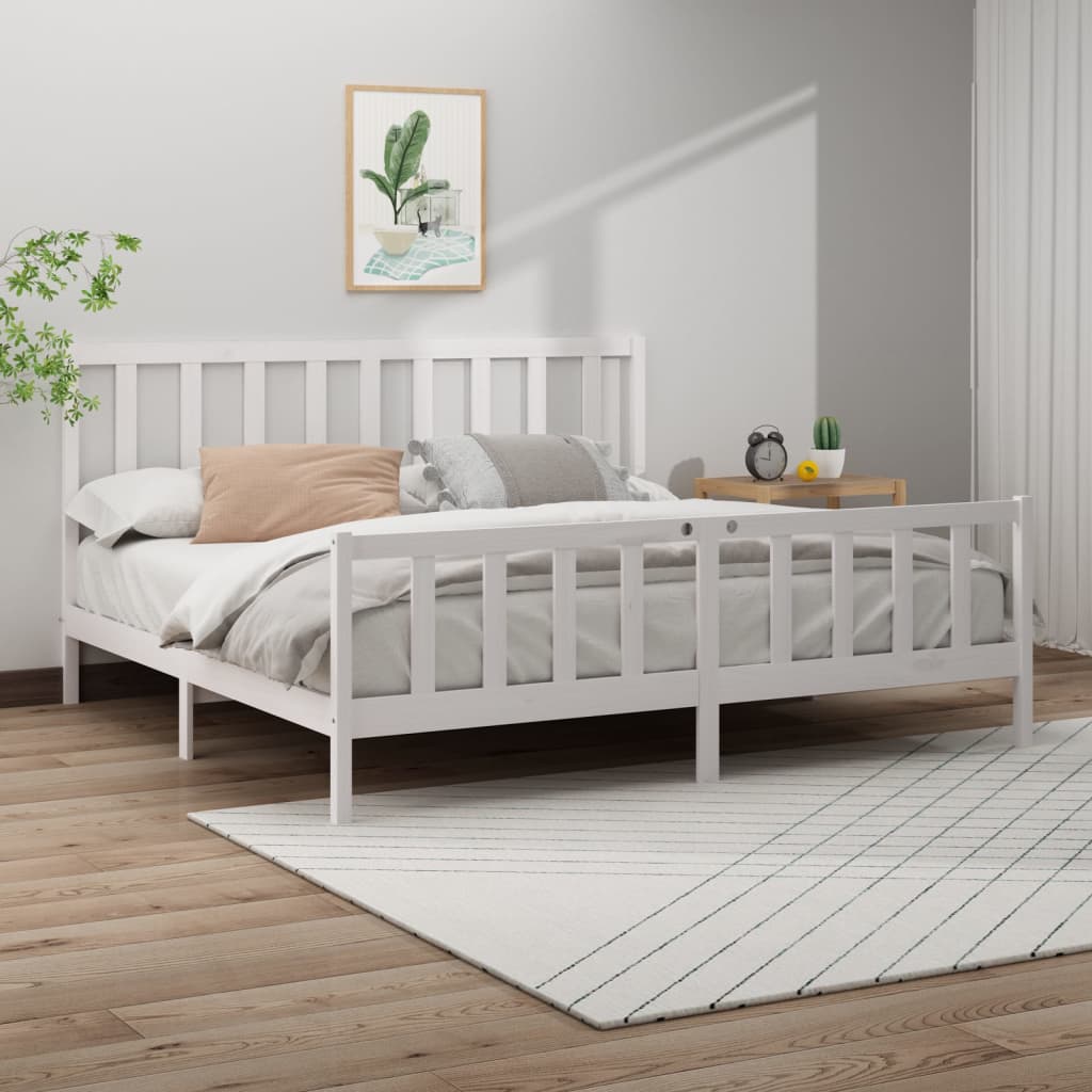 Bed Frame Without Mattress Solid Wood Pine
