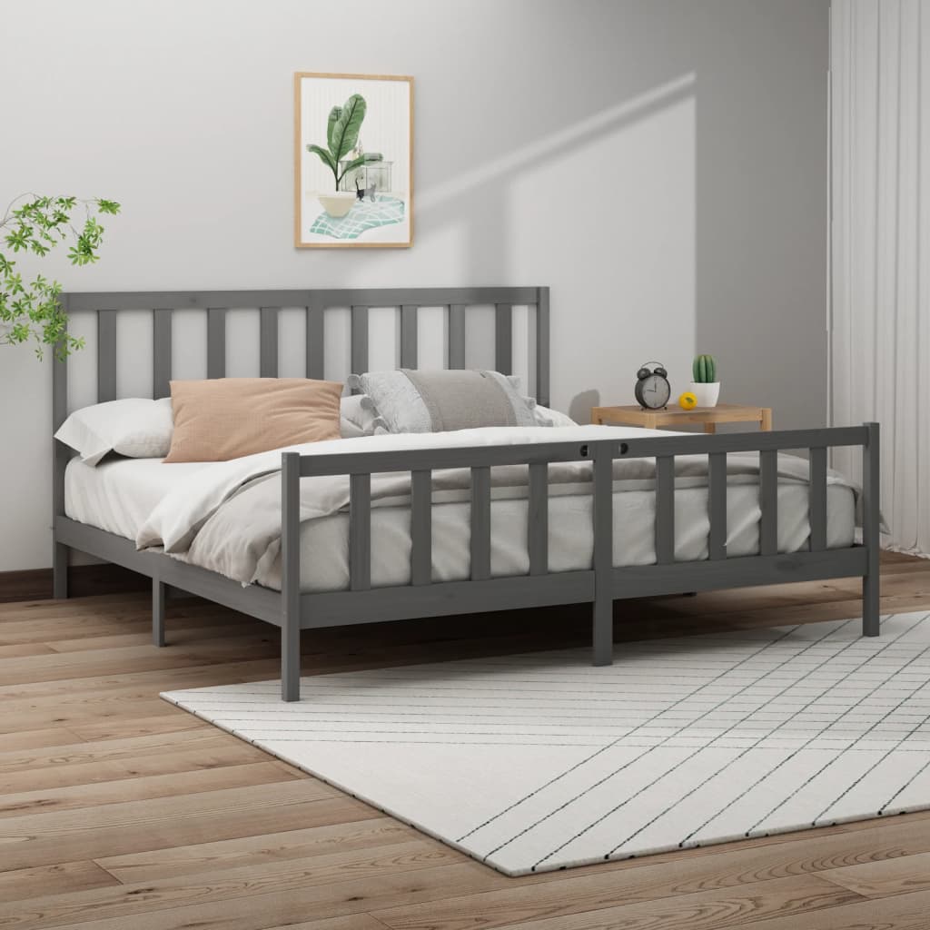 Bed Frame Without Mattress Solid Wood Pine