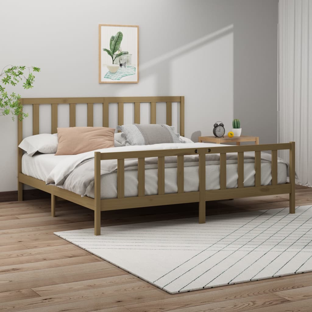 Bed Frame Without Mattress Solid Wood Pine