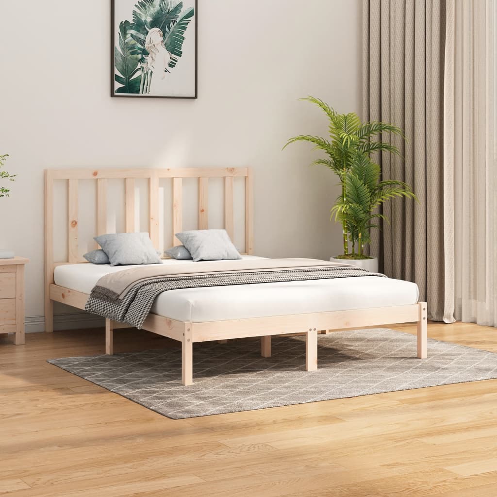 Bed Frame Without Mattress King Size Solid Wood