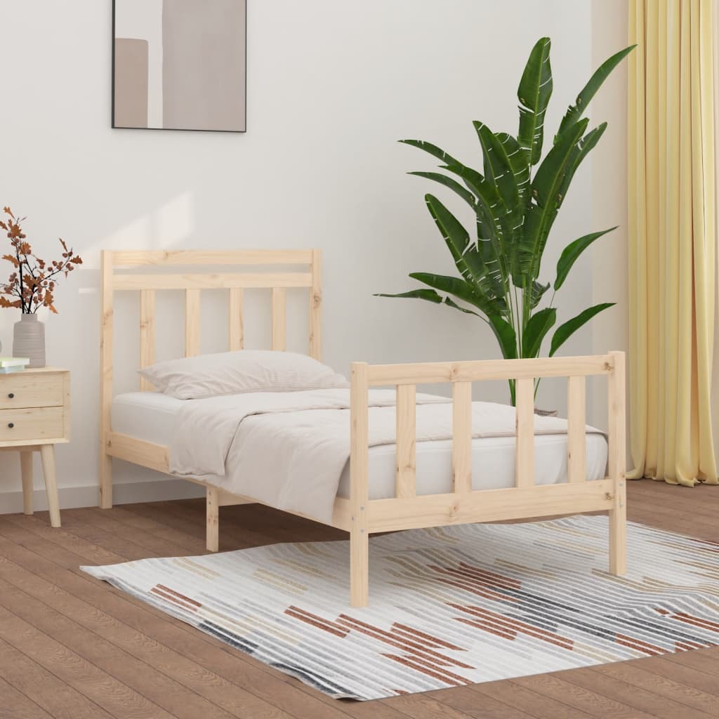 Bed Frame Without Mattress Solid Wood Pine King Size