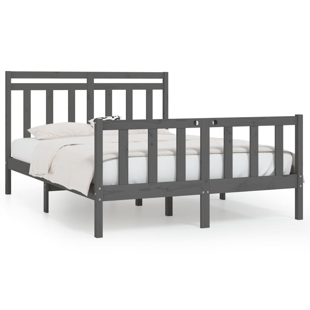 Bed Frame Without Mattress Solid Wood Pine King Size